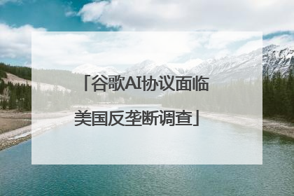 谷歌AI协议面临美国反垄断调查