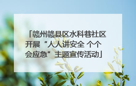 赣州赣县区水科巷社区开展“人人讲安全 个个会应急”主题宣传活动