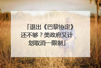 退出《巴黎协定》还不够？美政府又计划取消一限制