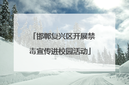 邯郸复兴区开展禁毒宣传进校园活动