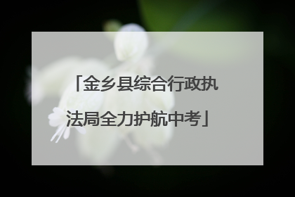金乡县综合行政执法局全力护航中考