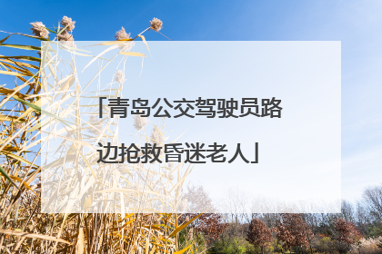 青岛公交驾驶员路边抢救昏迷老人