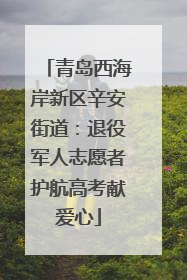 青岛西海岸新区辛安街道：退役军人志愿者护航高考献爱心