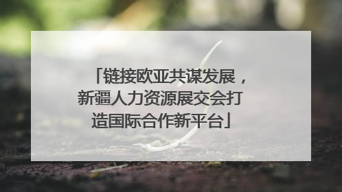 链接欧亚共谋发展，新疆人力资源展交会打造国际合作新平台