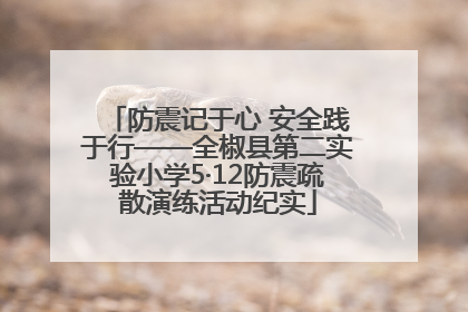 防震记于心 安全践于行——全椒县第二实验小学5·12防震疏散演练活动纪实