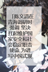 陈文清在青海调研时强调 坚决扛起维护国家安全和社会稳定职责使命 为谱写中国式现代化青海篇章贡献政法力量