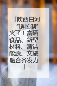 陕西白河“链长制”火了！富硒食品、新型材料、清洁能源、文旅融合齐发力