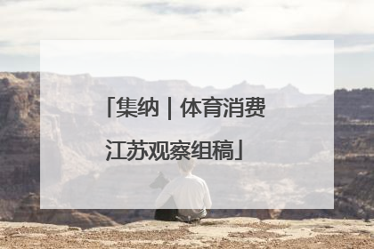 集纳｜体育消费江苏观察组稿