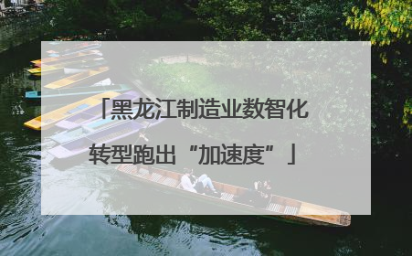 黑龙江制造业数智化转型跑出“加速度”