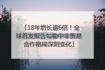 18年增长逾6倍！全球首发报告勾勒中非贸易合作格局深刻变化