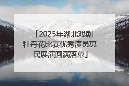 2025年湖北戏剧牡丹花比赛优秀演员惠民展演圆满落幕