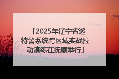 2025年辽宁省巡特警系统跨区域实战拉动演练在抚顺举行