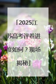 2025江苏高考评卷进度如何？现场揭秘