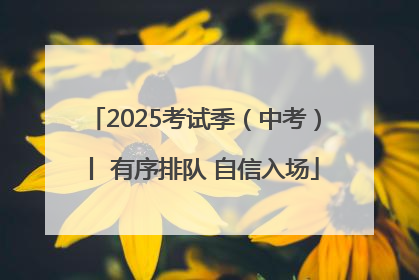 2025考试季（中考）丨 有序排队 自信入场