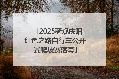 2025骑观庆阳红色之路自行车公开赛爬坡赛落幕